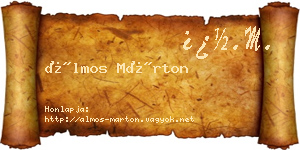 Álmos Márton névjegykártya